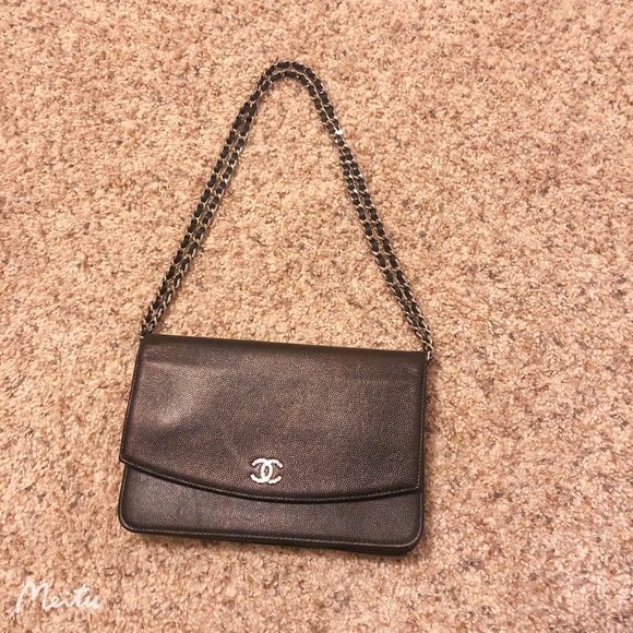 Chanel Black Sevruga Wallet on Chain Caviar - Picture 12 of 16